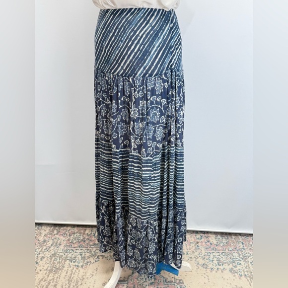 Chaps Blue Floral Maxi Skirt - Picture 6 of 15
